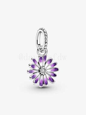 Pandora Purple Daisy Dangle Charm